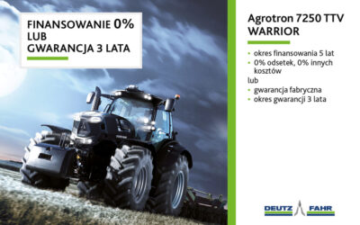 Agrotron 7250 TTV – finansowanie 0% lub gwarancja 3 lata